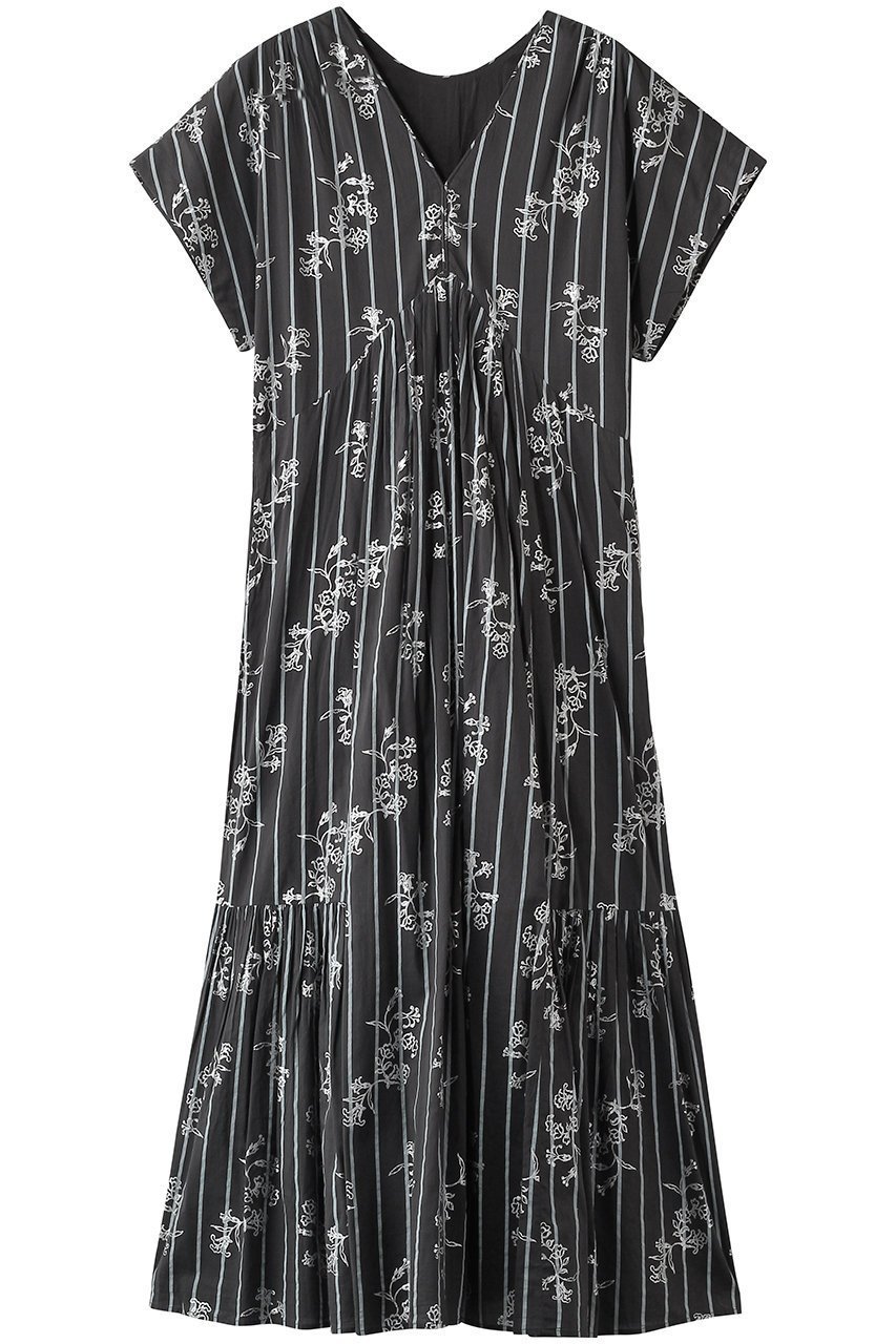 【ヌキテパ/NE QUITTEZ PAS】のCotton Voile Stripe Anemone Foil Print フレンチスリーブドレス 人気、トレンドファッション・服の通販 founy(ファニー) ファッション Fashion レディースファッション Fashion for Women ワンピース Dresses フォーマル・パーティードレス・結婚式用ドレス Elegant & Casual Dresses チュニック Tunic Tops & Dresses ギャザー Gathered, Ruffled サンダル Sandals, Summer Shoes ジュエリー Jewelry, Accessories ストライプ Stripe, Striped Pattern チュニック Tunic, Long Top ドレス Dress, One-Piece プリント Print, Printed Pattern リゾート Resort, Vacation Style リュクス Luxury, Elegant, High-End, Chic ロング Long, Long-Length other-1|ID: prp329100004894720 ipo3291000000036589873