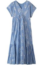 【ヌキテパ/NE QUITTEZ PAS】のCotton Voile Stripe Anemone Foil Print フレンチスリーブドレス 人気、トレンドファッション・服の通販 founy(ファニー) ファッション Fashion レディースファッション Fashion for Women ワンピース Dresses フォーマル・パーティードレス・結婚式用ドレス Elegant & Casual Dresses チュニック Tunic Tops & Dresses ギャザー Gathered, Ruffled サンダル Sandals, Summer Shoes ジュエリー Jewelry, Accessories ストライプ Stripe, Striped Pattern チュニック Tunic, Long Top ドレス Dress, One-Piece プリント Print, Printed Pattern リゾート Resort, Vacation Style リュクス Luxury, Elegant, High-End, Chic ロング Long, Long-Length thumbnail ブルー|ID: prp329100004894720 ipo3291000000036589875