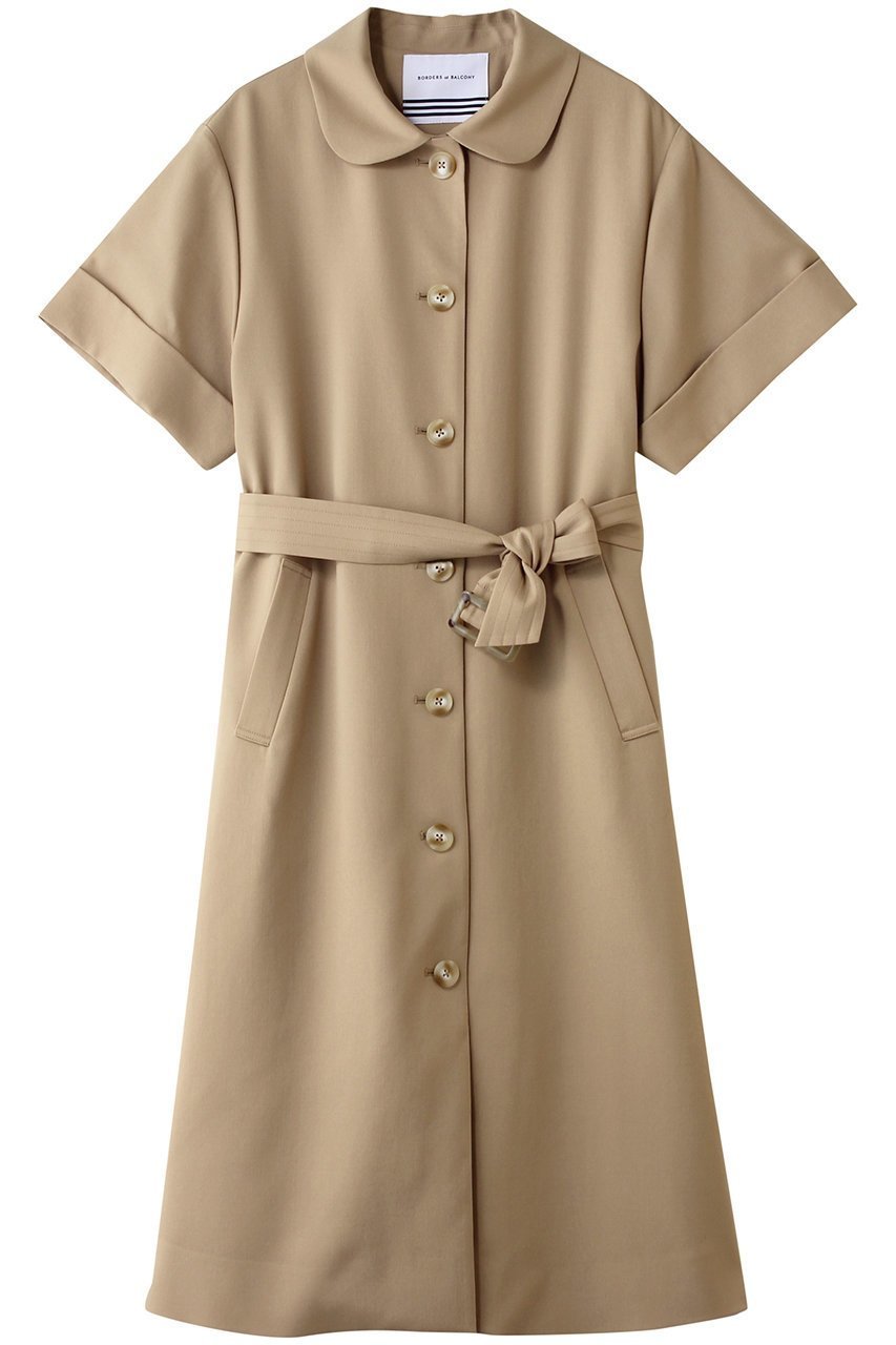 【ボーダーズ アット バルコニー/BORDERS at BALCONY】のショートスリーブコート インテリア・キッズ・メンズ・レディースファッション・服の通販 founy(ファニー) 　ファッション　Fashion　レディースファッション　Fashion for Women　アウター　Coat / Outerwear Collection　コート・ロングコート・ピーコート　Long Coats, Peacoats & More　おすすめ　Recommended / Our Picks　ドレス　Dress, One-Piece　ロング　Long, Long-Length　エレガント 上品　Elegant　ベージュ|ID: prp329100004894735 ipo3291000000036590014