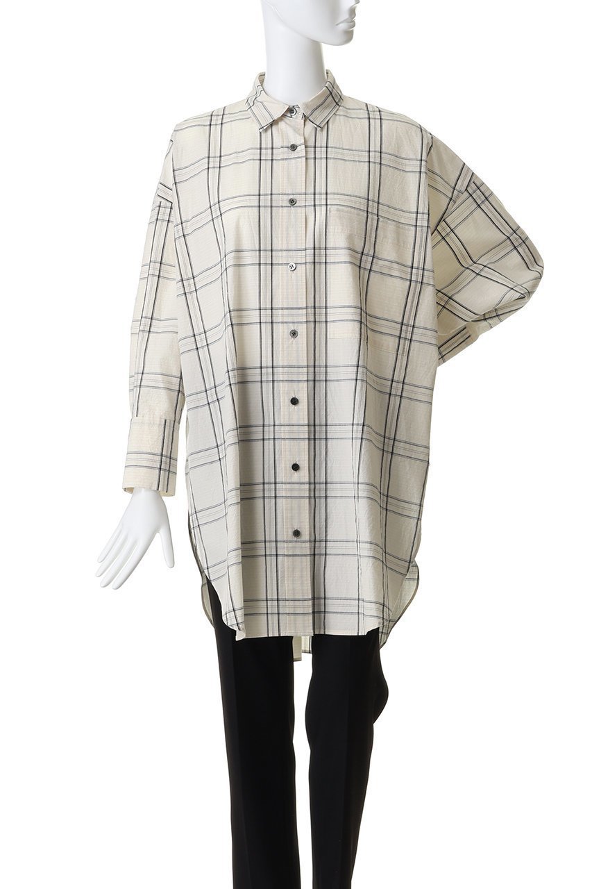 【サクラ/SACRA】のハイカウントコットンプレイドシャツ 人気、トレンドファッション・服の通販 founy(ファニー) ファッション Fashion レディースファッション Fashion for Women トップス・カットソー Cut & Sew Tops シャツ・ブラウス・オフィスカジュアル Elegant Blouses & Button-Ups イタリア Italy スリーブ Sleeve, Long Sleeve / Short Sleeve ロング Long, Long-Length ワイド Wide, Wide Fit ワッシャー Washer, Crinkled Finish other-2|ID: prp329100004894740 ipo3291000000036590054
