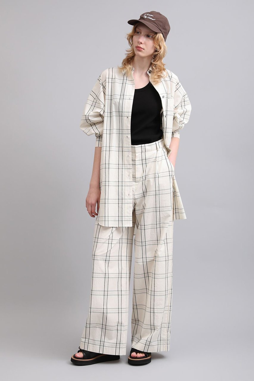 【サクラ/SACRA】のハイカウントコットンプレイドシャツ 人気、トレンドファッション・服の通販 founy(ファニー) ファッション Fashion レディースファッション Fashion for Women トップス・カットソー Cut & Sew Tops シャツ・ブラウス・オフィスカジュアル Elegant Blouses & Button-Ups イタリア Italy スリーブ Sleeve, Long Sleeve / Short Sleeve ロング Long, Long-Length ワイド Wide, Wide Fit ワッシャー Washer, Crinkled Finish other-7|ID: prp329100004894740 ipo3291000000036590059