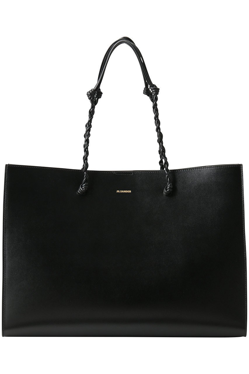 【ジル サンダー/JIL SANDER】のTANGLE レザートートバッグ インテリア・キッズ・メンズ・レディースファッション・服の通販 founy(ファニー) ファッション Fashion レディースファッション Fashion for Women バッグ Bags スクエア Square, Square Shape スタイリッシュ Stylish, Fashionable フォルム Silhouette, Form 定番 Standard, Basic Item ブラック|ID: prp329100004894775 ipo3291000000036590538