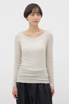 【マーガレットハウエル/MARGARET HOWELL】のCOTTON SILK RIB TOP 人気、トレンドファッション・服の通販 founy(ファニー) ファッション Fashion レディースファッション Fashion for Women トップス・カットソー Cut & Sew Tops シャツ・ブラウス・オフィスカジュアル Elegant Blouses & Button-Ups ロングTシャツ・Tシャツ Longline T-Shirts & Tees カットソー・ベーシックTシャツ Cut-and-Sewn Tops / Stretch Tees & Basics なめらか Smooth, Silky Texture シルク Silk, 100% Silk スリーブ Sleeve, Long Sleeve / Short Sleeve テレコ Ribbed, Rib Stitch フィット Fit, Slim Fit メランジ Melange, Mixed Yarn ロング Long, Long-Length 新作・新入荷 New Arrivals / New In thumbnail グレー|ID: prp329100004894789 ipo3291000000036590638