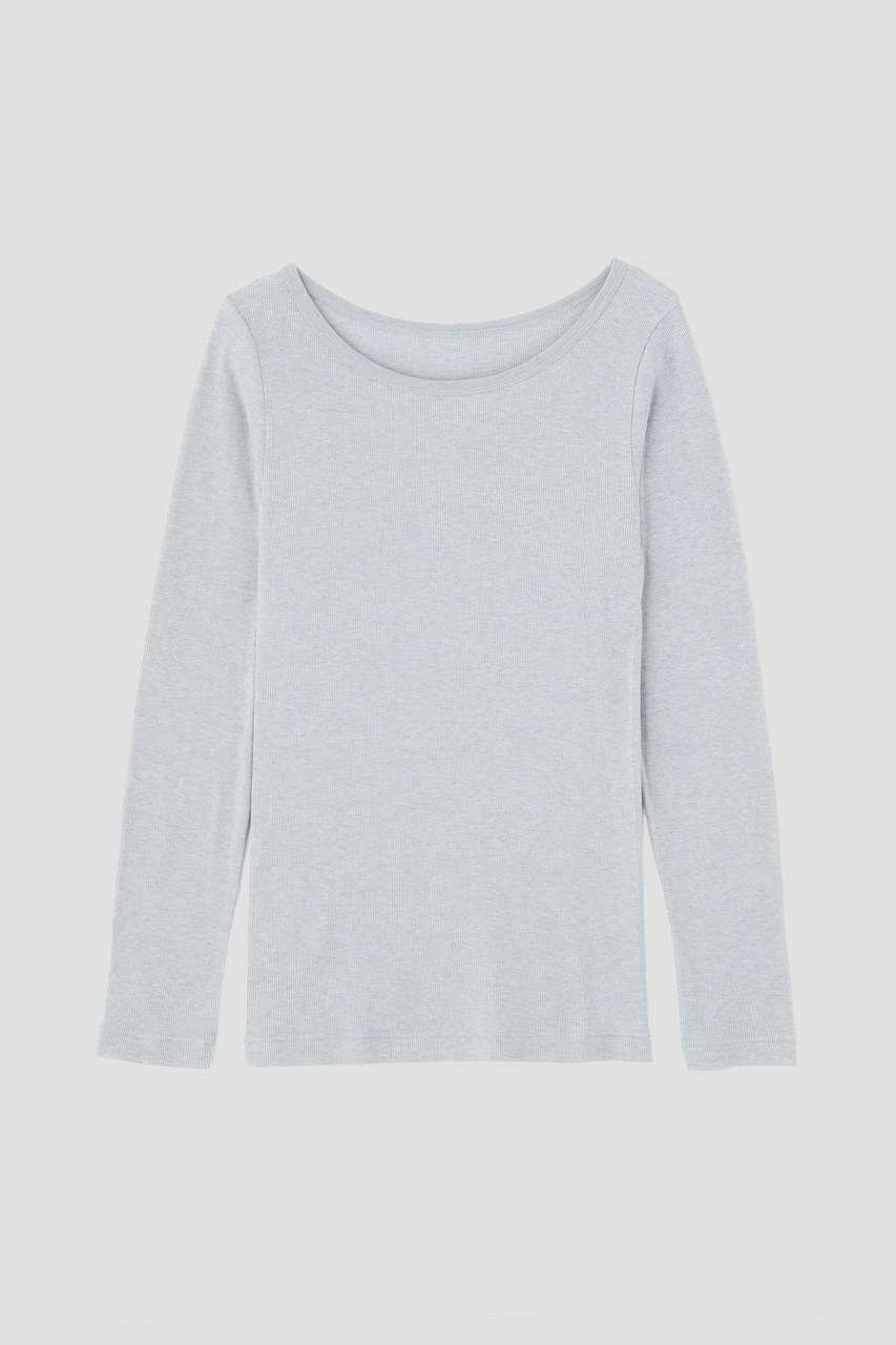 【マーガレットハウエル/MARGARET HOWELL】のCOTTON SILK RIB TOP 人気、トレンドファッション・服の通販 founy(ファニー) ファッション Fashion レディースファッション Fashion for Women トップス・カットソー Cut & Sew Tops シャツ・ブラウス・オフィスカジュアル Elegant Blouses & Button-Ups ロングTシャツ・Tシャツ Longline T-Shirts & Tees カットソー・ベーシックTシャツ Cut-and-Sewn Tops / Stretch Tees & Basics なめらか Smooth, Silky Texture シルク Silk, 100% Silk スリーブ Sleeve, Long Sleeve / Short Sleeve テレコ Ribbed, Rib Stitch フィット Fit, Slim Fit メランジ Melange, Mixed Yarn ロング Long, Long-Length 新作・新入荷 New Arrivals / New In other-4|ID: prp329100004894789 ipo3291000000036590642