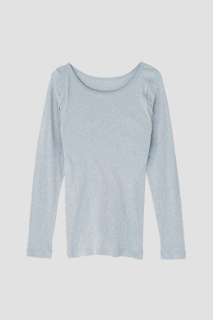 【マーガレットハウエル/MARGARET HOWELL】のCOTTON SILK RIB TOP 人気、トレンドファッション・服の通販 founy(ファニー) ファッション Fashion レディースファッション Fashion for Women トップス・カットソー Cut & Sew Tops シャツ・ブラウス・オフィスカジュアル Elegant Blouses & Button-Ups ロングTシャツ・Tシャツ Longline T-Shirts & Tees カットソー・ベーシックTシャツ Cut-and-Sewn Tops / Stretch Tees & Basics なめらか Smooth, Silky Texture シルク Silk, 100% Silk スリーブ Sleeve, Long Sleeve / Short Sleeve テレコ Ribbed, Rib Stitch フィット Fit, Slim Fit メランジ Melange, Mixed Yarn ロング Long, Long-Length 新作・新入荷 New Arrivals / New In other-7|ID: prp329100004894789 ipo3291000000036590645