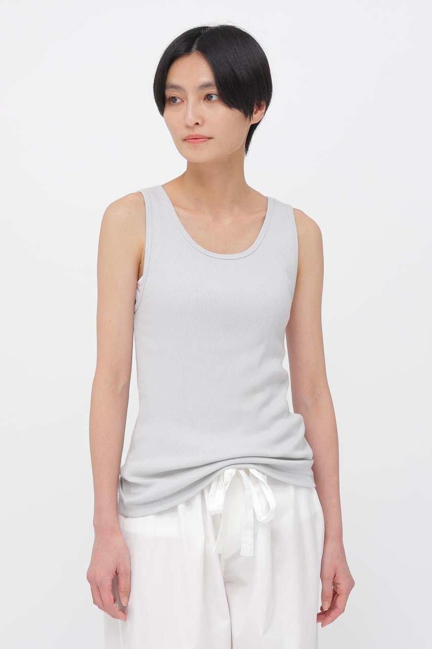 【マーガレットハウエル/MARGARET HOWELL】のFINE COTTON RIB JERSEY TOP インテリア・キッズ・メンズ・レディースファッション・服の通販 founy(ファニー) ファッション Fashion レディースファッション Fashion for Women トップス・カットソー Cut & Sew Tops キャミソール&ノースリーブ Camisoles & Sleeveless Tops シャツ・ブラウス・オフィスカジュアル Elegant Blouses & Button-Ups ロングTシャツ・Tシャツ Longline T-Shirts & Tees カットソー・ベーシックTシャツ Cut-and-Sewn Tops / Stretch Tees & Basics なめらか Smooth, Silky Texture インド Indian Textile インナー Innerwear キャミソール Camisole, Spaghetti Strap Top タンク Tank Top, Sleeveless Top フィット Fit, Slim Fit エレガント 上品 Elegant 吸水 Absorbent, Quick-Dry グレー|ID: prp329100004894791 ipo3291000000036590656