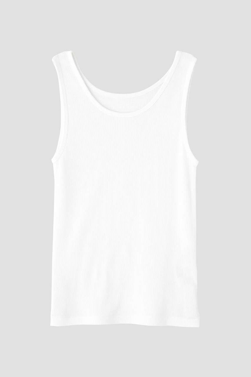 【マーガレットハウエル/MARGARET HOWELL】のFINE COTTON RIB JERSEY TOP 人気、トレンドファッション・服の通販 founy(ファニー) 　ファッション　Fashion　レディースファッション　Fashion for Women　トップス・カットソー　Cut & Sew Tops　キャミソール&ノースリーブ　Camisoles & Sleeveless Tops　シャツ・ブラウス・オフィスカジュアル　Elegant Blouses & Button-Ups　ロングTシャツ・Tシャツ　Longline T-Shirts & Tees　カットソー・ベーシックTシャツ　Cut-and-Sewn Tops / Stretch Tees & Basics　なめらか　Smooth, Silky Texture　インド　Indian Textile　インナー　Innerwear　キャミソール　Camisole, Spaghetti Strap Top　タンク　Tank Top, Sleeveless Top　フィット　Fit, Slim Fit　エレガント 上品　Elegant　吸水　Absorbent, Quick-Dry　other-4|ID: prp329100004894792 ipo3291000000036590665