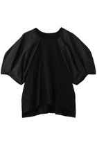 【ランバン オン ブルー/LANVIN en Bleu】のコクーンスリーブコンビカットソー 人気、トレンドファッション・服の通販 founy(ファニー) ファッション Fashion レディースファッション Fashion for Women トップス・カットソー Cut & Sew Tops シャツ・ブラウス・オフィスカジュアル Elegant Blouses & Button-Ups ロングTシャツ・Tシャツ Longline T-Shirts & Tees カットソー・ベーシックTシャツ Cut-and-Sewn Tops / Stretch Tees & Basics カットソー Cut and Sewn Top ショート Short, Short Length シンプル Simple, Minimal スリーブ Sleeve, Long Sleeve / Short Sleeve ヘムライン Hemline, Bottom Cut ボトム Bottoms, Lower Wear 新作・新入荷 New Arrivals / New In thumbnail ブラック|ID: prp329100004894793 ipo3291000000036590672