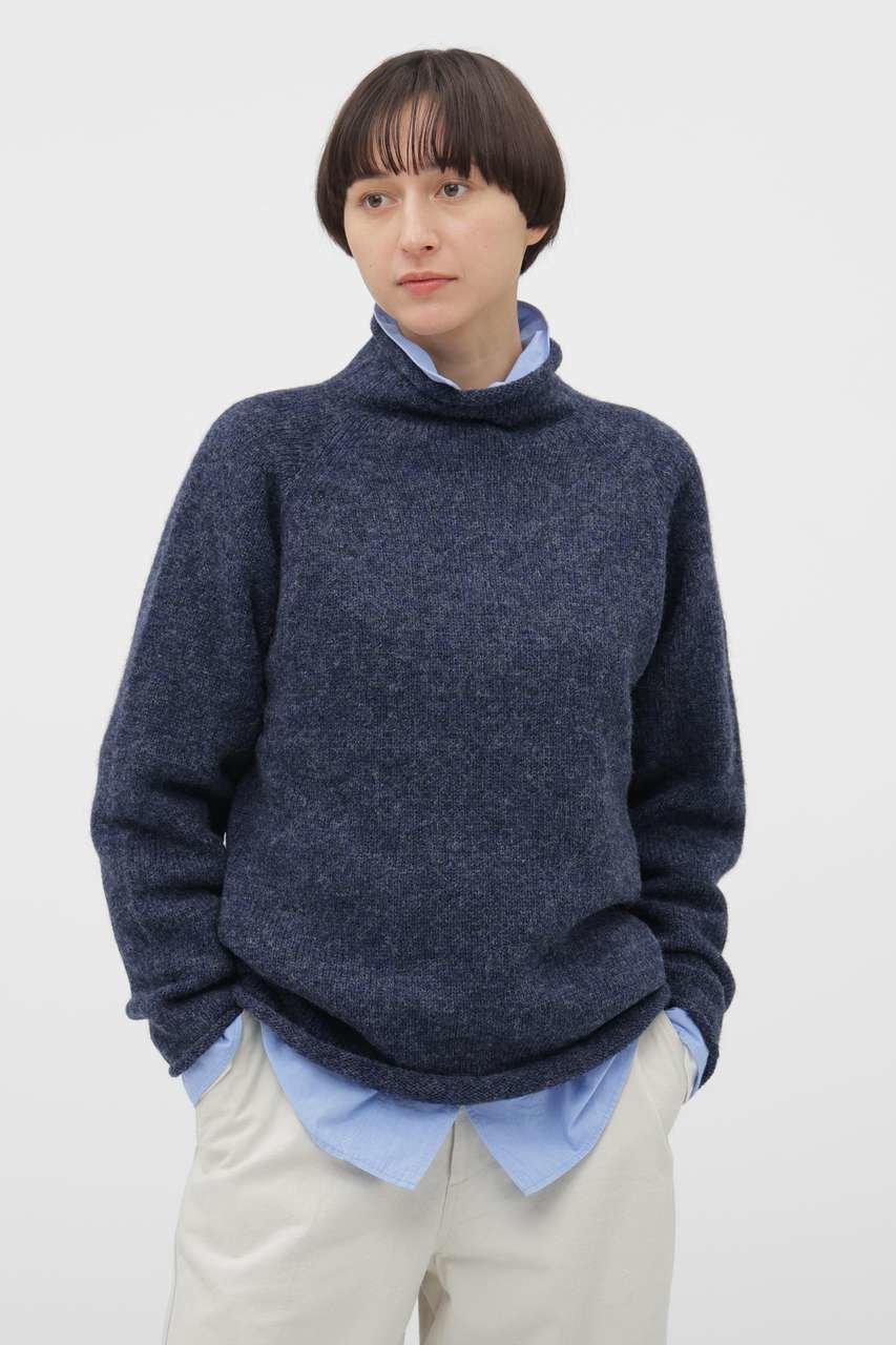 【マーガレットハウエル/MARGARET HOWELL】のDRY WOOL KNITWEAR インテリア・キッズ・メンズ・レディースファッション・服の通販 founy(ファウニー) 　ファッション　Fashion　レディースファッション　Fashion for Women　トップス・カットソー　Cut & Sew Tops　ニット　Knit Tops & Sweaters　カジュアルプルオーバー・ニットトップス　Pullovers & Knit Tops / Casual Pullovers　カットソー　Cut and Sewn Top　バランス　Balance, Style Balance　ボトム　Bottoms, Lower Wear　ブルー|ID: prp329100004894805 ipo3291000000036590767