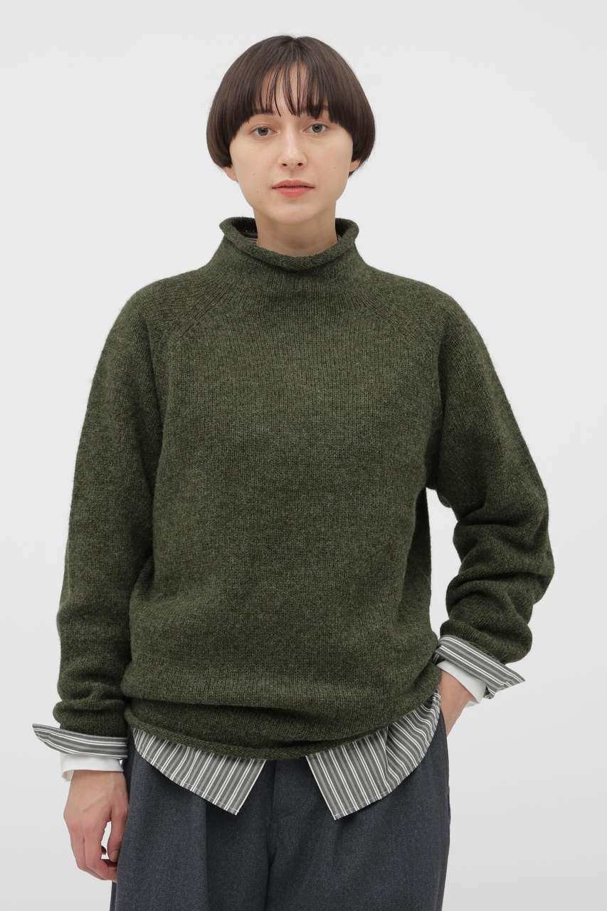 【マーガレットハウエル/MARGARET HOWELL】のDRY WOOL KNITWEAR インテリア・キッズ・メンズ・レディースファッション・服の通販 founy(ファウニー) 　ファッション　Fashion　レディースファッション　Fashion for Women　トップス・カットソー　Cut & Sew Tops　ニット　Knit Tops & Sweaters　カジュアルプルオーバー・ニットトップス　Pullovers & Knit Tops / Casual Pullovers　カットソー　Cut and Sewn Top　バランス　Balance, Style Balance　ボトム　Bottoms, Lower Wear　グリーン|ID: prp329100004894805 ipo3291000000036590768