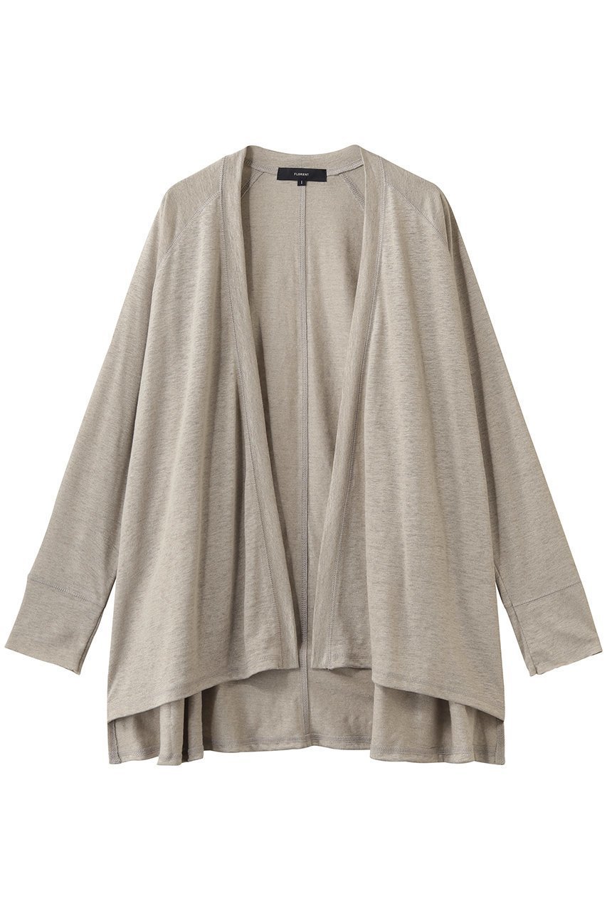 【フローレント/FLORENT】のソフトリネン カーディガン インテリア・キッズ・メンズ・レディースファッション・服の通販 founy(ファニー) 　ファッション　Fashion　レディースファッション　Fashion for Women　トップス・カットソー　Cut & Sew Tops　カーディガン・羽織り　Layered Style Cardigans　シャツ・ブラウス・オフィスカジュアル　Elegant Blouses & Button-Ups　ロングTシャツ・Tシャツ　Longline T-Shirts & Tees　カットソー・ベーシックTシャツ　Cut-and-Sewn Tops / Stretch Tees & Basics　カーディガン　Cardigan, Knitwear　リネン　Linen, Linen Fabric　新作・新入荷　New Arrivals / New In　ベージュ|ID: prp329100004894833 ipo3291000000036590981