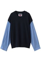 【メゾンスペシャル/MAISON SPECIAL】の【UNISEX】シャツドッキングVネックニット PO L/S 人気、トレンドファッション・服の通販 founy(ファニー) ファッション Fashion レディースファッション Fashion for Women トップス・カットソー Cut & Sew Tops ニット Knit Tops & Sweaters シャツ・ブラウス・オフィスカジュアル Elegant Blouses & Button-Ups レディースパーカー・カジュアルフーディー Casual Hoodies & Sweatshirts ロングTシャツ・Tシャツ Longline T-Shirts & Tees スウェット・クルーネックトップス Sweatshirts & Crewnecks / Relaxed Fit Sweat Tops カットソー・ベーシックTシャツ Cut-and-Sewn Tops / Stretch Tees & Basics Vネックトップス V-Neck Tops / V-Cut Neckline Shirts ユニセックス Unisex, Genderless ショルダー Shoulder, Shoulder Strap シンプル Simple, Minimal ストライプ Stripe, Striped Pattern ドッキング Docking, Mixed Material ドロップ Drop Shoulder, Dropped Style ベスト Vest, Waistcoat ボトム Bottoms, Lower Wear 新作・新入荷 New Arrivals / New In thumbnail NVY(ネイビー)|ID: prp329100004894840 ipo3291000000036591032