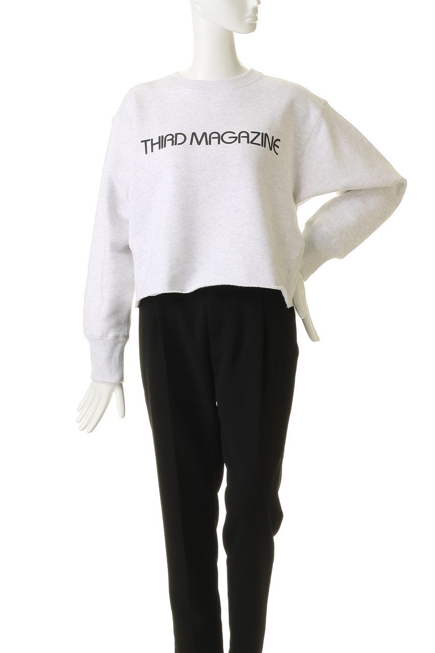 【サードマガジン/THIRD MAGAZINE】のロゴプリントボクシースウェット 人気、トレンドファッション・服の通販 founy(ファニー) 　ファッション　Fashion　レディースファッション　Fashion for Women　トップス・カットソー　Cut & Sew Tops　シャツ・ブラウス・オフィスカジュアル　Elegant Blouses & Button-Ups　レディースパーカー・カジュアルフーディー　Casual Hoodies & Sweatshirts　ロングTシャツ・Tシャツ　Longline T-Shirts & Tees　スウェット・クルーネックトップス　Sweatshirts & Crewnecks / Relaxed Fit Sweat Tops　カットソー・ベーシックTシャツ　Cut-and-Sewn Tops / Stretch Tees & Basics　おすすめ　Recommended / Our Picks　クロップド　Cropped, Short Length　新作・新入荷　New Arrivals / New In　other-2|ID: prp329100004894841 ipo3291000000036591040
