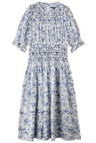 【ミュベール/MUVEIL】のトワル ド ジュイ プリントスモッキングワンピース ホワイト|ID: prp329100004894859 ipo3291000000036887870