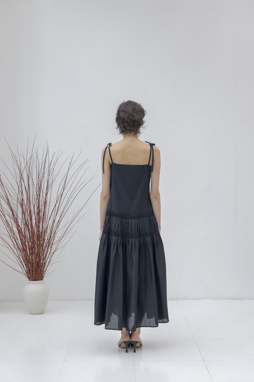 【マーレット/MERLETTE】のLAYAL ローウエスト切替 ギャザーロングキャミドレス 人気、トレンドファッション・服の通販 founy(ファニー) 　ファッション　Fashion　レディースファッション　Fashion for Women　ワンピース　Dresses　フォーマル・パーティードレス・結婚式用ドレス　Elegant & Casual Dresses　チュニック　Tunic Tops & Dresses　ショルダー　Shoulder, Shoulder Strap　チュニック　Tunic, Long Top　フェミニン　Feminine, Girly　リゾート　Resort, Vacation Style　リボン　Ribbon, Bow　ロング　Long, Long-Length　エレガント 上品　Elegant　切替　Switching, Contrast Panel　夏　Summer　新作・新入荷　New Arrivals / New In　other-8|ID: prp329100004894860 ipo3291000000036591198