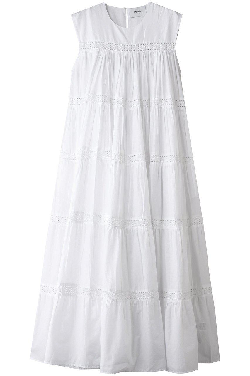 【マーレット/MERLETTE】のSARADINE レーストリム ティアードマキシドレス 人気、トレンドファッション・服の通販 founy(ファニー) 　ファッション　Fashion　レディースファッション　Fashion for Women　ワンピース　Dresses　フォーマル・パーティードレス・結婚式用ドレス　Elegant & Casual Dresses　チュニック　Tunic Tops & Dresses　チュニック　Tunic, Long Top　ティアード　Tiered, Tiered Style　ドレス　Dress, One-Piece　フェミニン　Feminine, Girly　マキシ　Maxi, Full Length　リゾート　Resort, Vacation Style　レース　Lace, Lace Fabric　ロング　Long, Long-Length　夏　Summer　新作・新入荷　New Arrivals / New In　 other-1|ID: prp329100004894861 ipo3291000000036591199