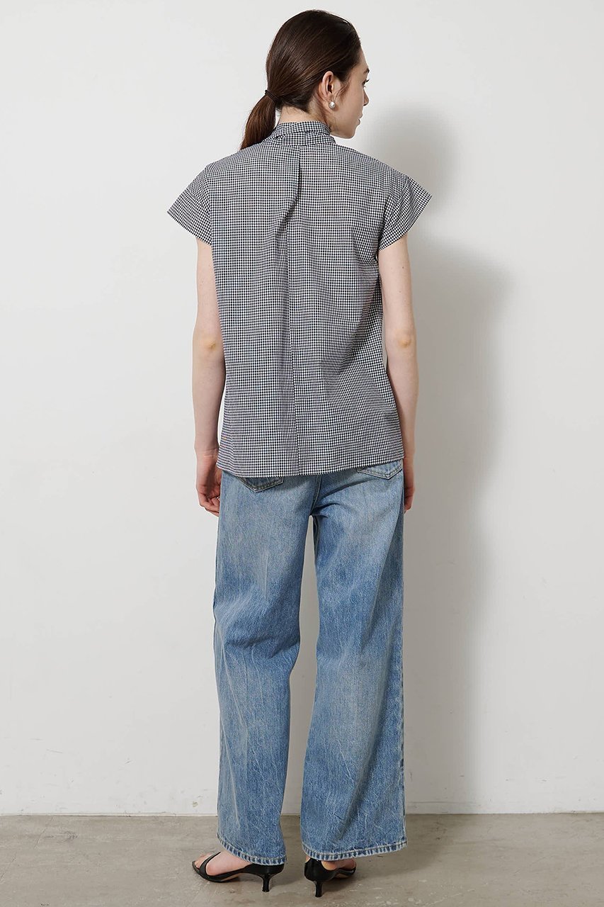 【ウィムガゼット/Whim Gazette】のシアーボウタイブラウス 人気、トレンドファッション・服の通販 founy(ファニー) 　ファッション　Fashion　レディースファッション　Fashion for Women　トップス・カットソー　Cut & Sew Tops　シャツ・ブラウス・オフィスカジュアル　Elegant Blouses & Button-Ups　おすすめ　Recommended / Our Picks　オーガンジー　Organza Fabric　カットソー　Cut and Sewn Top　ギンガム　Gingham, Gingham Fabric　ショート　Short, Short Length　スウェット / スエット　Sweatshirt, Sweatwear　スリーブ　Sleeve, Long Sleeve / Short Sleeve　チェック　Check, Plaid, Tartan　エレガント 上品　Elegant　夏　Summer　新作・新入荷　New Arrivals / New In　春　Spring　S/S・春夏　SS, Spring/Summer, Warm Season　other-4|ID: prp329100004894863 ipo3291000000036591218