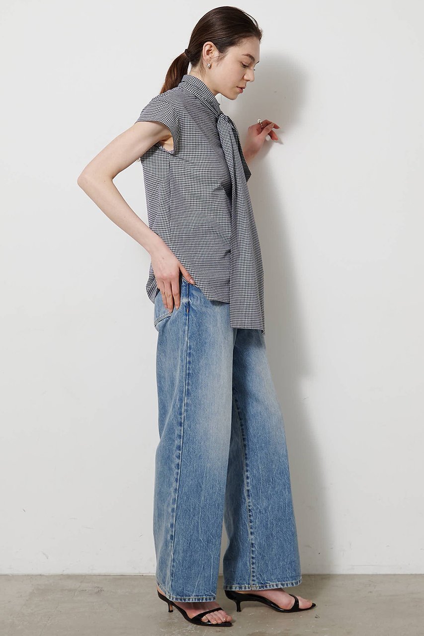 【ウィムガゼット/Whim Gazette】のシアーボウタイブラウス 人気、トレンドファッション・服の通販 founy(ファニー) 　ファッション　Fashion　レディースファッション　Fashion for Women　トップス・カットソー　Cut & Sew Tops　シャツ・ブラウス・オフィスカジュアル　Elegant Blouses & Button-Ups　おすすめ　Recommended / Our Picks　オーガンジー　Organza Fabric　カットソー　Cut and Sewn Top　ギンガム　Gingham, Gingham Fabric　ショート　Short, Short Length　スウェット / スエット　Sweatshirt, Sweatwear　スリーブ　Sleeve, Long Sleeve / Short Sleeve　チェック　Check, Plaid, Tartan　エレガント 上品　Elegant　夏　Summer　新作・新入荷　New Arrivals / New In　春　Spring　S/S・春夏　SS, Spring/Summer, Warm Season　other-5|ID: prp329100004894863 ipo3291000000036591219