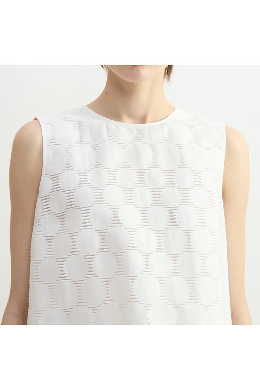 【プレインピープル/PLAIN PEOPLE】のドットジャガードブラウス 人気、トレンドファッション・服の通販 founy(ファニー) 　ファッション　Fashion　レディースファッション　Fashion for Women　トップス・カットソー　Cut & Sew Tops　シャツ・ブラウス・オフィスカジュアル　Elegant Blouses & Button-Ups　ショート　Short, Short Length　シンプル　Simple, Minimal　ジャカード／ジャガード　Jacquard, Woven Pattern　スリーブ　Sleeve, Long Sleeve / Short Sleeve　ドット　Polka Dot, Dot Pattern　フォルム　Silhouette, Form　新作・新入荷　New Arrivals / New In　無地　Plain, Solid Color　other-7|ID: prp329100004894865 ipo3291000000036591240