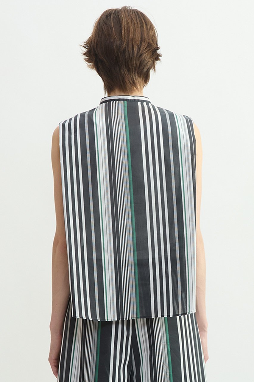 【プレインピープル/PLAIN PEOPLE】のストライプノースリーブブラウス 人気、トレンドファッション・服の通販 founy(ファニー) ファッション Fashion レディースファッション Fashion for Women トップス・カットソー Cut & Sew Tops キャミソール&ノースリーブ Camisoles & Sleeveless Tops シャツ・ブラウス・オフィスカジュアル Elegant Blouses & Button-Ups ストライプ Stripe, Striped Pattern スリーブ Sleeve, Long Sleeve / Short Sleeve ノースリーブ Sleeveless, No-Sleeve フレンチ French, French Style モノトーン Monotone, Black and White エレガント 上品 Elegant 夏 Summer 新作・新入荷 New Arrivals / New In other-3|ID: prp329100004894866 ipo3291000000036591244