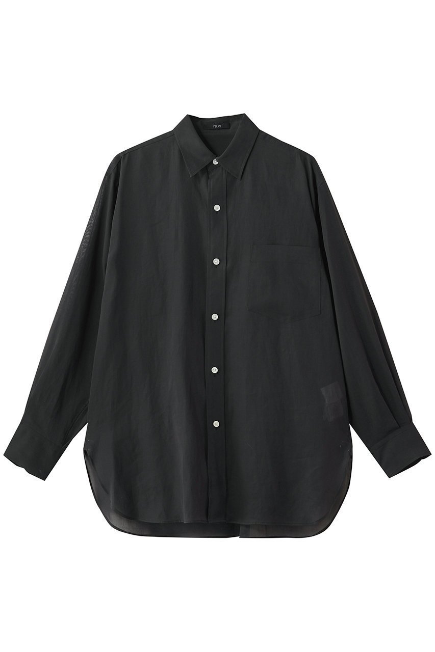 【イレーヴ/YLEVE】のCOTTON VOILE LAWN ロング スリーブ シャツ インテリア・キッズ・メンズ・レディースファッション・服の通販 founy(ファニー) 　ファッション　Fashion　レディースファッション　Fashion for Women　トップス・カットソー　Cut & Sew Tops　シャツ・ブラウス・オフィスカジュアル　Elegant Blouses & Button-Ups　スリーブ　Sleeve, Long Sleeve / Short Sleeve　レギュラー　Regular, Standard Fit　ロング　Long, Long-Length　新作・新入荷　New Arrivals / New In　チャコール|ID: prp329100004894868 ipo3291000000036591258