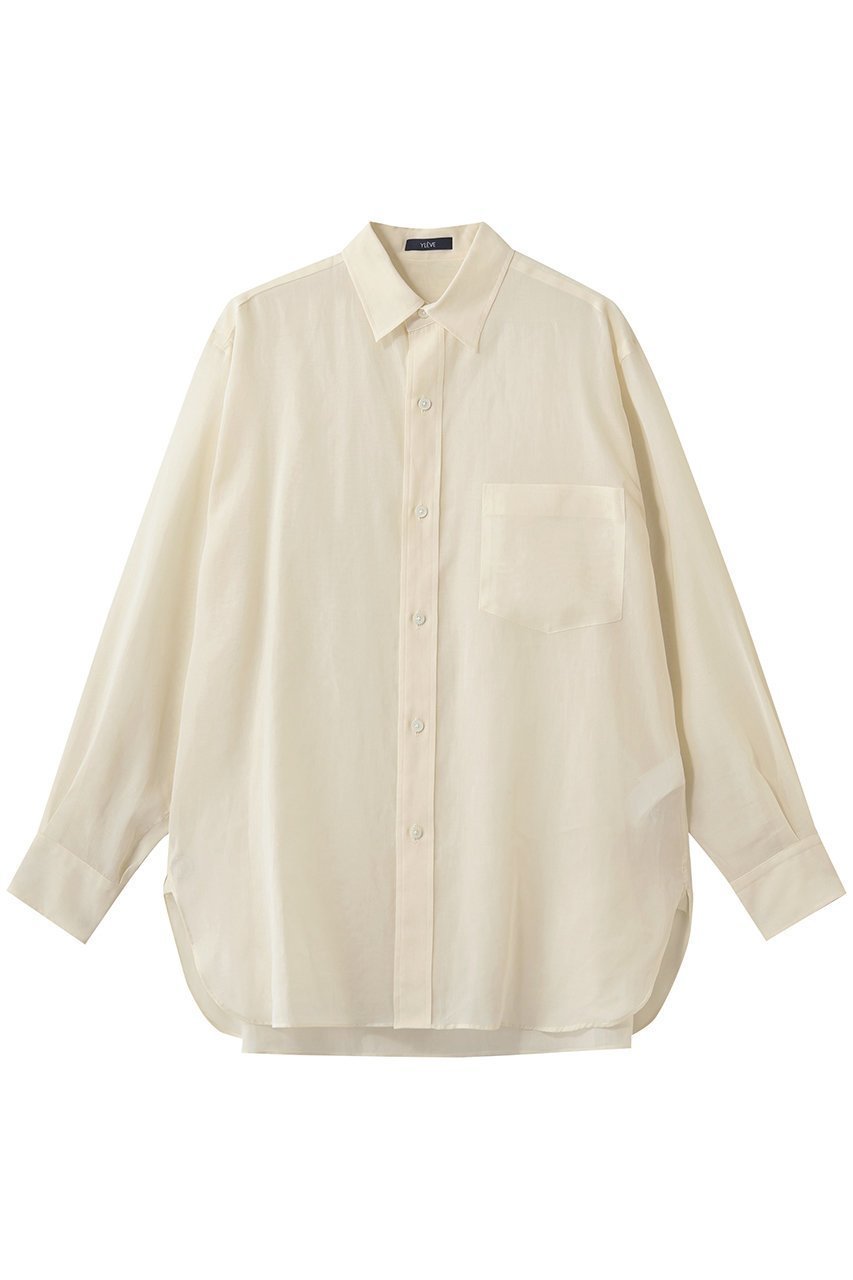 【イレーヴ/YLEVE】のCOTTON VOILE LAWN ロング スリーブ シャツ インテリア・キッズ・メンズ・レディースファッション・服の通販 founy(ファウニー) 　ファッション　Fashion　レディースファッション　Fashion for Women　トップス・カットソー　Cut & Sew Tops　シャツ・ブラウス・オフィスカジュアル　Elegant Blouses & Button-Ups　スリーブ　Sleeve, Long Sleeve / Short Sleeve　レギュラー　Regular, Standard Fit　ロング　Long, Long-Length　再入荷　Restock / Back in Stock　ライトイエロー|ID: prp329100004894868 ipo3291000000036887907