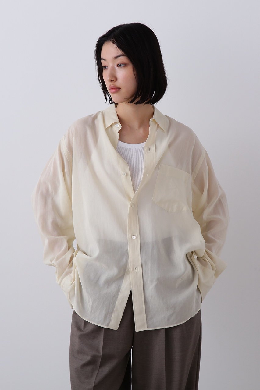 【イレーヴ/YLEVE】のCOTTON VOILE LAWN ロング スリーブ シャツ 大人の最旬トレンドファッション＆コーディネート founy(ファウニー) 　ファッション　Fashion　レディースファッション　Fashion for Women　トップス・カットソー　Cut & Sew Tops　シャツ・ブラウス・オフィスカジュアル　Elegant Blouses & Button-Ups　スリーブ　Sleeve, Long Sleeve / Short Sleeve　レギュラー　Regular, Standard Fit　ロング　Long, Long-Length　再入荷　Restock / Back in Stock　other-6|ID: prp329100004894868 ipo3291000000036887912