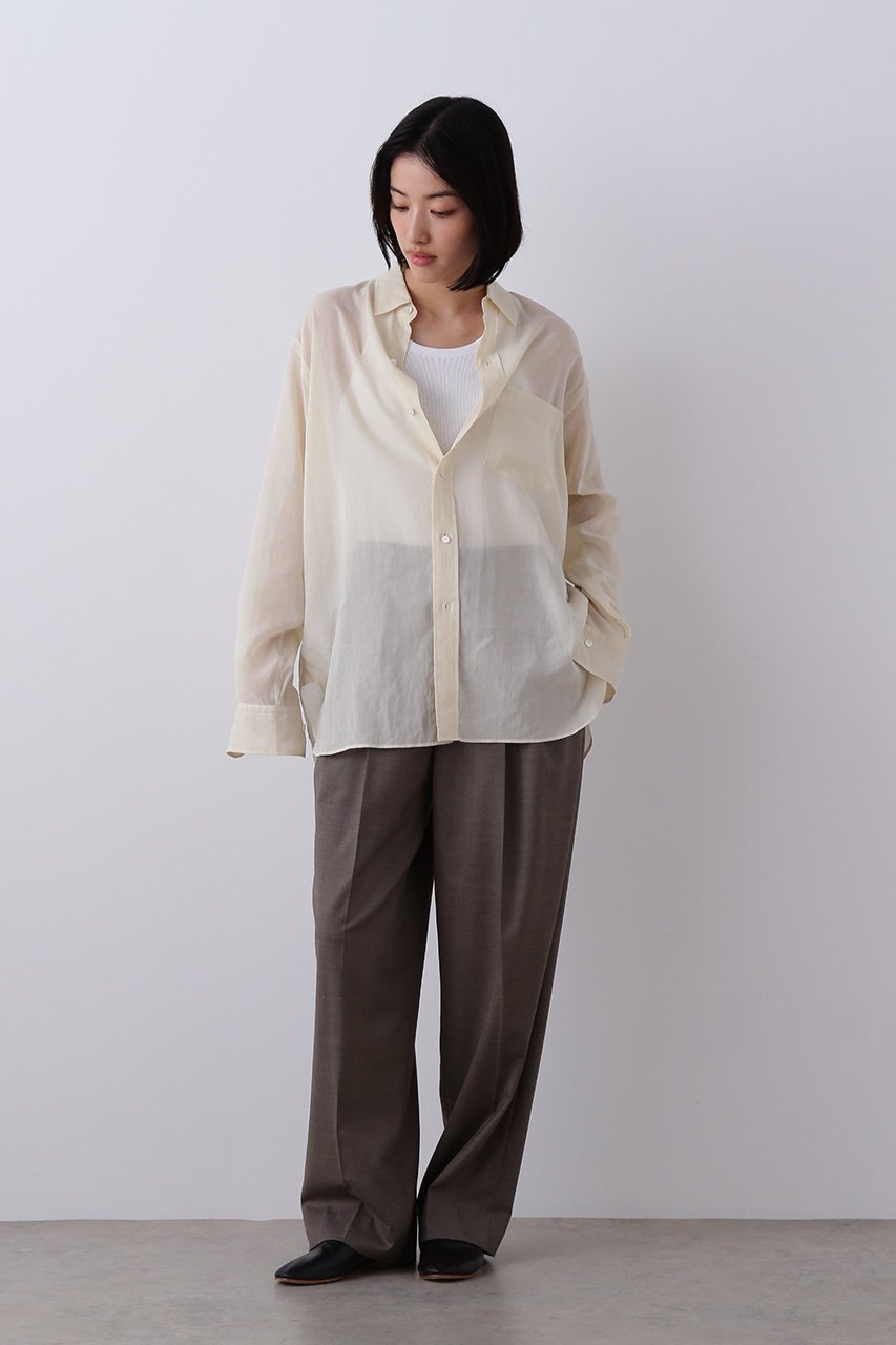 【イレーヴ/YLEVE】のCOTTON VOILE LAWN ロング スリーブ シャツ 大人の最旬トレンドファッション＆コーディネート founy(ファウニー) 　ファッション　Fashion　レディースファッション　Fashion for Women　トップス・カットソー　Cut & Sew Tops　シャツ・ブラウス・オフィスカジュアル　Elegant Blouses & Button-Ups　スリーブ　Sleeve, Long Sleeve / Short Sleeve　レギュラー　Regular, Standard Fit　ロング　Long, Long-Length　再入荷　Restock / Back in Stock　other-7|ID: prp329100004894868 ipo3291000000036887913