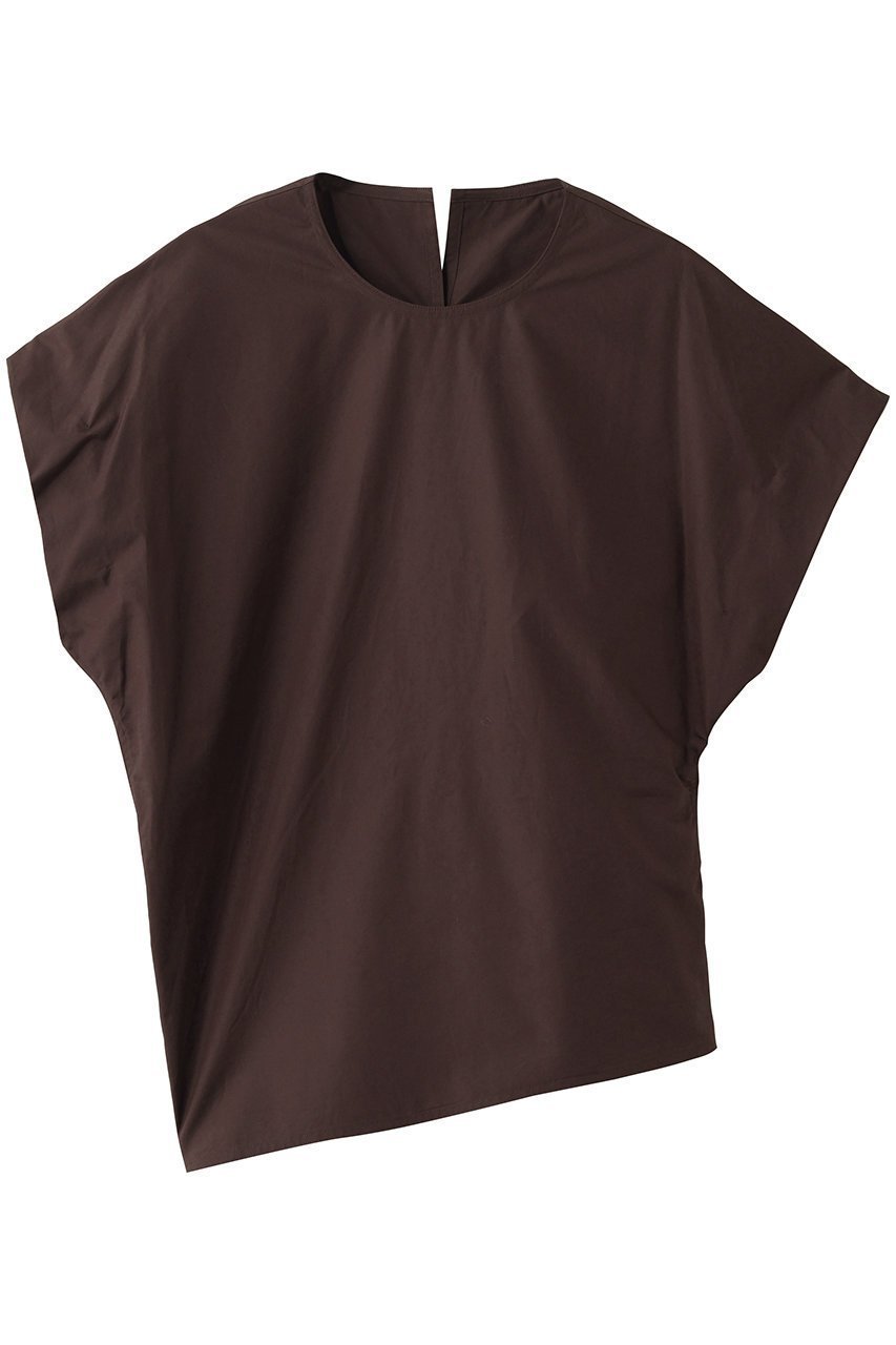 【イレーヴ/YLEVE】のFINX COTTON ウェザー アシンメトリー プルオーバー シャツ インテリア・キッズ・メンズ・レディースファッション・服の通販 founy(ファウニー) 　ファッション　Fashion　レディースファッション　Fashion for Women　トップス・カットソー　Cut & Sew Tops　シャツ・ブラウス・オフィスカジュアル　Elegant Blouses & Button-Ups　カジュアルプルオーバー・ニットトップス　Pullovers & Knit Tops / Casual Pullovers　アシンメトリー　Asymmetrical Style　ショート　Short, Short Length　シンプル　Simple, Minimal　スリーブ　Sleeve, Long Sleeve / Short Sleeve　ブラウジング　Blouson Silhouette, Cinched Waist　ヘムライン　Hemline, Bottom Cut　モダン　Modern, Contemporary　再入荷　Restock / Back in Stock　バーガンディー|ID: prp329100004894869 ipo3291000000036887917