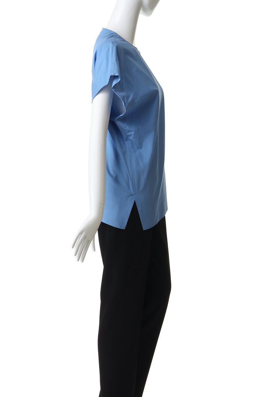 【イレーヴ/YLEVE】のFINX COTTON ウェザー アシンメトリー プルオーバー シャツ 大人の最旬トレンドファッション＆コーディネート founy(ファウニー) 　ファッション　Fashion　レディースファッション　Fashion for Women　トップス・カットソー　Cut & Sew Tops　シャツ・ブラウス・オフィスカジュアル　Elegant Blouses & Button-Ups　カジュアルプルオーバー・ニットトップス　Pullovers & Knit Tops / Casual Pullovers　アシンメトリー　Asymmetrical Style　ショート　Short, Short Length　シンプル　Simple, Minimal　スリーブ　Sleeve, Long Sleeve / Short Sleeve　ブラウジング　Blouson Silhouette, Cinched Waist　ヘムライン　Hemline, Bottom Cut　モダン　Modern, Contemporary　再入荷　Restock / Back in Stock　other-3|ID: prp329100004894869 ipo3291000000036887920