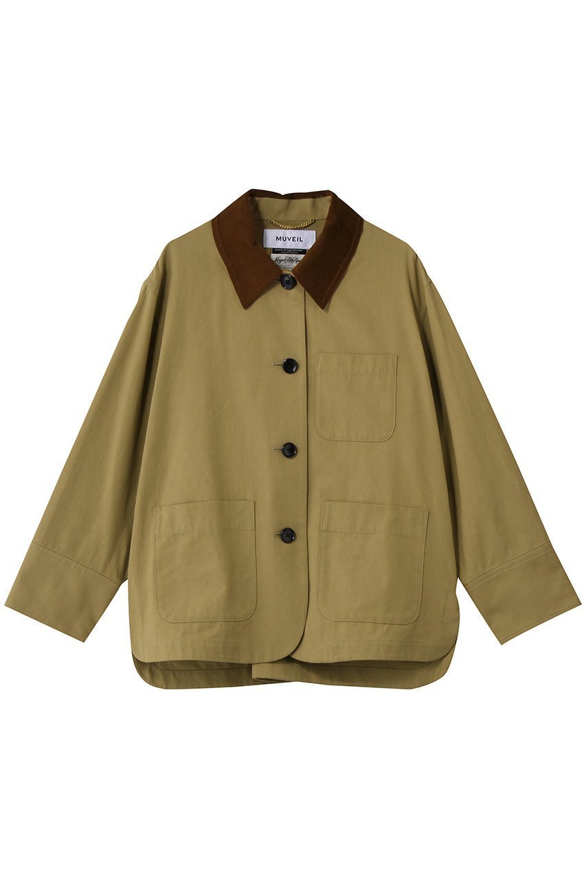 【ミュベール/MUVEIL】のビーズフラワー刺しゅうジャケット インテリア・キッズ・メンズ・レディースファッション・服の通販 founy(ファニー) 　ファッション　Fashion　レディースファッション　Fashion for Women　アウター　Coat / Outerwear Collection　レディースジャケット・軽アウター　Jackets　インナー　Innerwear　クラシカル　Classical, Vintage-Inspired　コーデュロイ　Corduroy, Cord Fabric　ジャケット　Jacket, Outerwear　スリット　Slit, Slit Detail　フラワー　Flower, Floral　新作・新入荷　New Arrivals / New In　キャメル|ID: prp329100004894888 ipo3291000000036591418