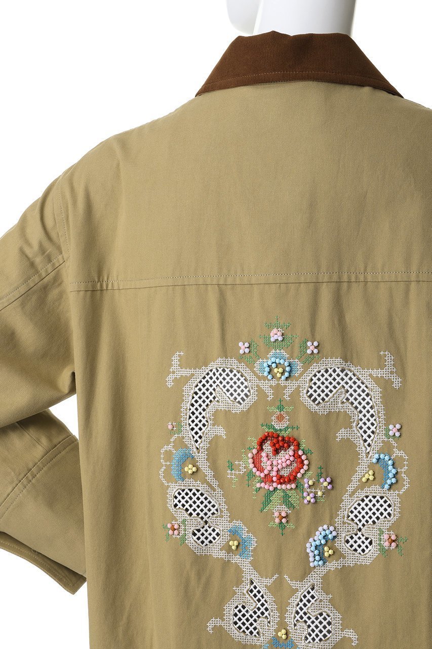 【ミュベール/MUVEIL】のビーズフラワー刺しゅうジャケット 人気、トレンドファッション・服の通販 founy(ファニー) 　ファッション　Fashion　レディースファッション　Fashion for Women　アウター　Coat / Outerwear Collection　レディースジャケット・軽アウター　Jackets　インナー　Innerwear　クラシカル　Classical, Vintage-Inspired　コーデュロイ　Corduroy, Cord Fabric　ジャケット　Jacket, Outerwear　スリット　Slit, Slit Detail　フラワー　Flower, Floral　新作・新入荷　New Arrivals / New In　other-6|ID: prp329100004894888 ipo3291000000036591423