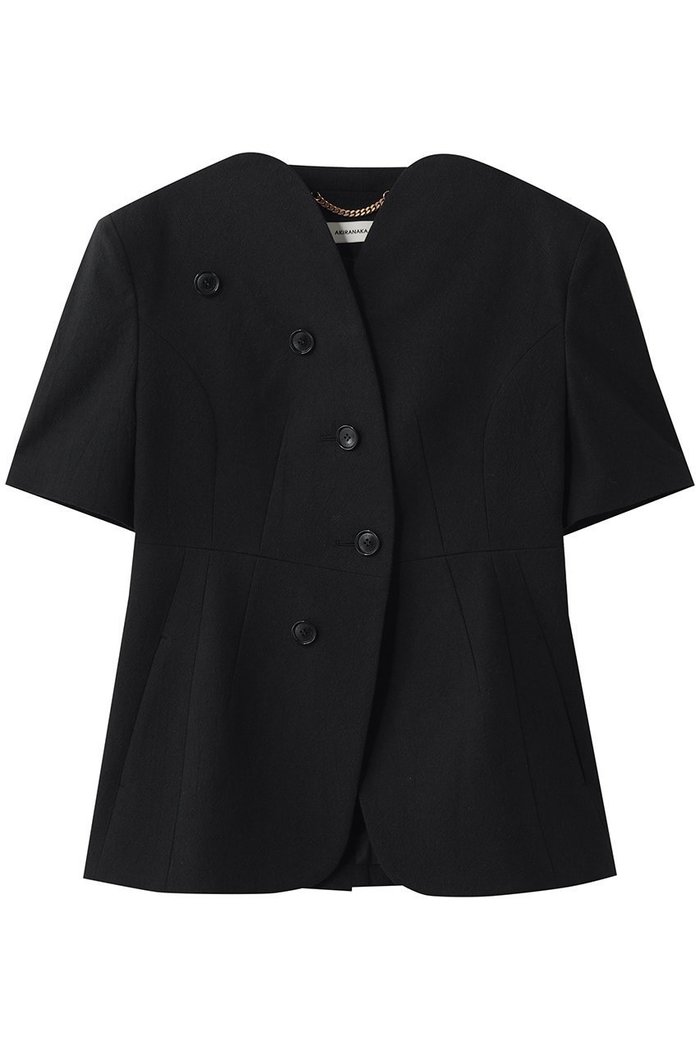 【アキラナカ/AKIRANAKA】のSesilia ハーフ スリーブ ジャケット インテリア・キッズ・メンズ・レディースファッション・服の通販 founy(ファウニー) https://founy.com/ ファッション Fashion レディースファッション Fashion for Women アウター Coat / Outerwear Collection レディースジャケット・軽アウター Jackets シェイプ Shape, Slim Fit ジャケット Jacket, Outerwear スリーブ Sleeve, Long Sleeve / Short Sleeve ハーフ Half, Half-Length パーティ Party, Party Style モダン Modern, Contemporary リネン Linen, Linen Fabric 再入荷 Restock / Back in Stock |ID: prp329100004894893 ipo3291000000036591463