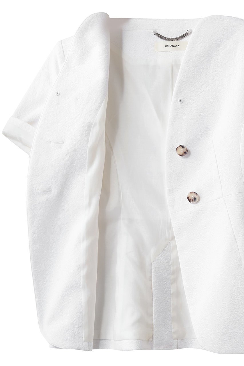 【アキラナカ/AKIRANAKA】のSesilia ハーフ スリーブ ジャケット 人気、トレンドファッション・服の通販 founy(ファニー) 　ファッション　Fashion　レディースファッション　Fashion for Women　アウター　Coat / Outerwear Collection　レディースジャケット・軽アウター　Jackets　シェイプ　Shape, Slim Fit　ジャケット　Jacket, Outerwear　スリーブ　Sleeve, Long Sleeve / Short Sleeve　ハーフ　Half, Half-Length　パーティ　Party, Party Style　モダン　Modern, Contemporary　リネン　Linen, Linen Fabric　新作・新入荷　New Arrivals / New In　other-6|ID: prp329100004894893 ipo3291000000036591470