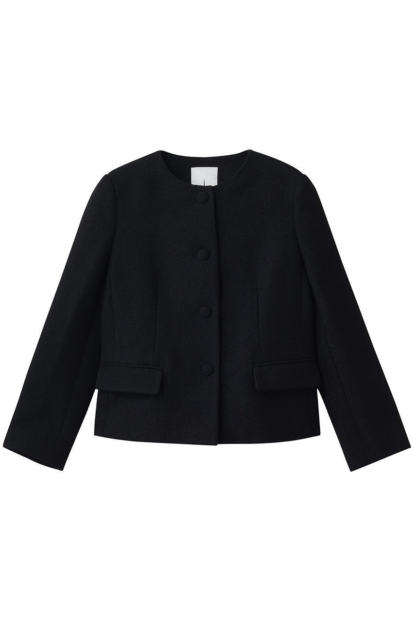 【ジェイドット/j.】のコットン混ツイード ノーカラージャケット インテリア・キッズ・メンズ・レディースファッション・服の通販 founy(ファウニー) 　ファッション　Fashion　レディースファッション　Fashion for Women　アウター　Coat / Outerwear Collection　レディースジャケット・軽アウター　Jackets　ノーカラージャケット / シンプル上品コーデ　Collarless Jackets　コンパクト　Compact, Small Size　ジャケット　Jacket, Outerwear　ツイード　Twill, Twill Weave　パーティ　Party, Party Style　リュクス　Luxury, Elegant, High-End, Chic　ブラック|ID: prp329100004894895 ipo3291000000036931961
