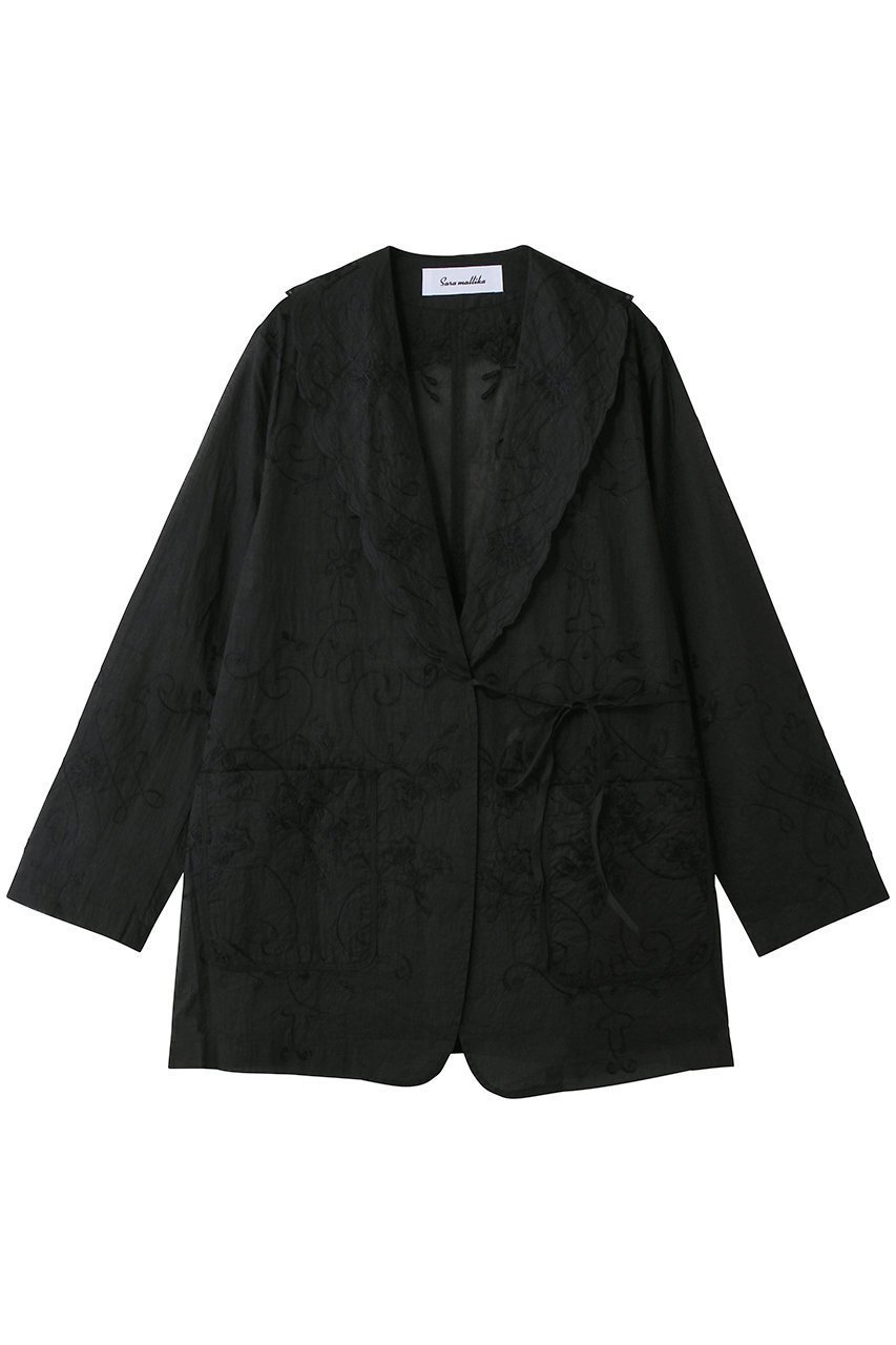 【エリオポール/heliopole】の【SARA MALLIKA】ORGANZA AARI EMBROIDERY ジャケット インテリア・キッズ・メンズ・レディースファッション・服の通販 founy(ファニー) 　ファッション　Fashion　レディースファッション　Fashion for Women　アウター　Coat / Outerwear Collection　レディースジャケット・軽アウター　Jackets　おすすめ　Recommended / Our Picks　オケージョン　Occasion Wear　オーガンジー　Organza Fabric　ジャケット　Jacket, Outerwear　デニム　Denim, Jeans Material　ドレス　Dress, One-Piece　夏　Summer　新作・新入荷　New Arrivals / New In　春　Spring　S/S・春夏　SS, Spring/Summer, Warm Season　ブラック|ID: prp329100004894900 ipo3291000000036591522