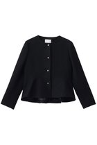 【ジェイドット/j.】のコットン混ツイード ペプラムジャケット ブラック|ID: prp329100004894905 ipo3291000000036591563