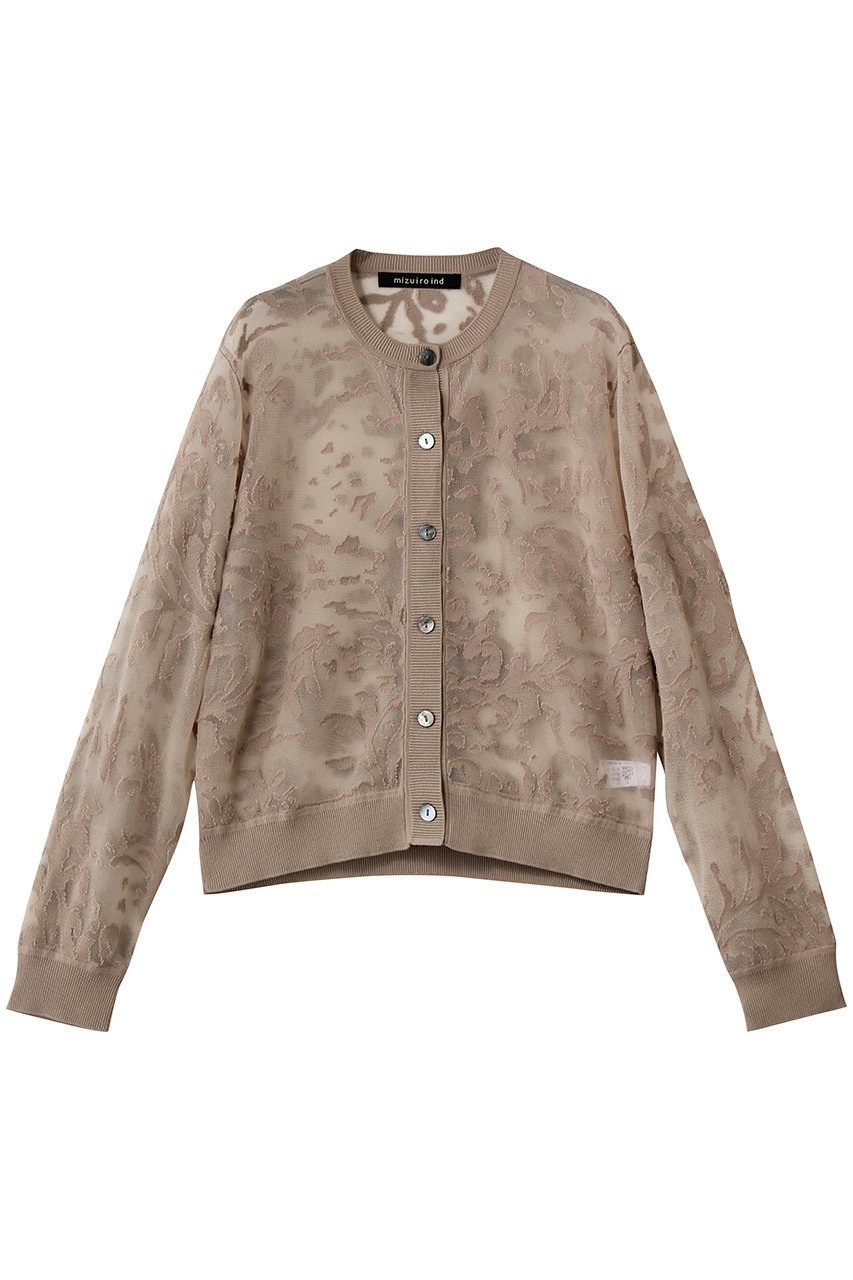 【ミズイロ インド/mizuiro ind】のmesh embroidery crew C/D カーディガン 大人の最旬トレンドファッション＆コーディネート founy(ファウニー) 　ファッション　Fashion　レディースファッション　Fashion for Women　トップス・カットソー　Cut & Sew Tops　ニット　Knit Tops & Sweaters　カーディガン・羽織り　Layered Style Cardigans　おすすめ　Recommended / Our Picks　エンブロイダリー　Embroidery Design　カーディガン　Cardigan, Knitwear　ベーシック　Basic, Essential　メッシュ　Mesh, Net Fabric　 other-1|ID: prp329100004894906 ipo3291000000036888033