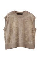 【ミズイロ インド/mizuiro ind】のmesh embroidery short vest ベスト beige|ID: prp329100004894907 ipo3291000000036591577
