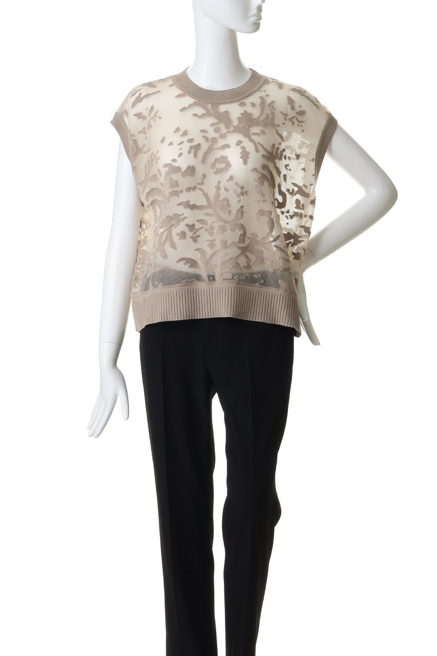【ミズイロ インド/mizuiro ind】のmesh embroidery short vest ベスト 大人の最旬トレンドファッション＆コーディネート founy(ファウニー) 　ファッション　Fashion　レディースファッション　Fashion for Women　トップス・カットソー　Cut & Sew Tops　ニット　Knit Tops & Sweaters　ベスト&ジレ / 重ね着スタイル　Vests & Gilets　カジュアルプルオーバー・ニットトップス　Pullovers & Knit Tops / Casual Pullovers　エンブロイダリー　Embroidery Design　カットソー　Cut and Sewn Top　トレンド　Trend, Trending Now　ベスト　Vest, Waistcoat　ベーシック　Basic, Essential　メッシュ　Mesh, Net Fabric　エレガント 上品　Elegant　other-2|ID: prp329100004894907 ipo3291000000036591579