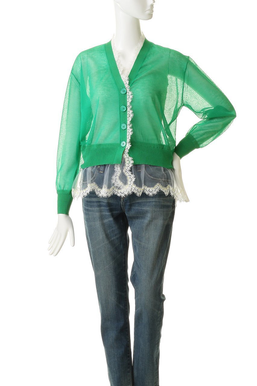 【ミュベール/MUVEIL】のシアーレースカーディガン 人気、トレンドファッション・服の通販 founy(ファニー) 　ファッション　Fashion　レディースファッション　Fashion for Women　トップス・カットソー　Cut & Sew Tops　ニット　Knit Tops & Sweaters　カーディガン・羽織り　Layered Style Cardigans　カーディガン　Cardigan, Knitwear　コンパクト　Compact, Small Size　バランス　Balance, Style Balance　ビビッド　Vivid, Bright Tone　ランジェリー　Lingerie, Intimate Wear　新作・新入荷　New Arrivals / New In　other-2|ID: prp329100004894913 ipo3291000000036591626