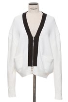 【オブリオ/AUBRIOT】のリーフコットンナイロンカーディガン ホワイト|ID: prp329100004894914 ipo3291000000036591631