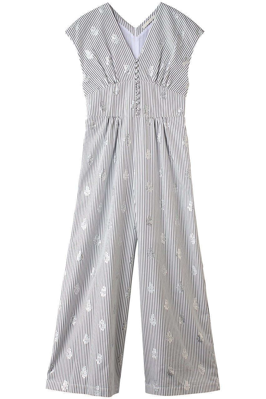 【ヌキテパ/NE QUITTEZ PAS】のPoplin Foil Print オールインワン インテリア・キッズ・メンズ・レディースファッション・服の通販 founy(ファニー) ファッション Fashion レディースファッション Fashion for Women パンツ Pants & Trousers なめらか Smooth, Silky Texture オリエンタル Oriental Pattern プリント Print, Printed Pattern モダン Modern, Contemporary 新作・新入荷 New Arrivals / New In ホワイト|ID: prp329100004894922 ipo3291000000036591701