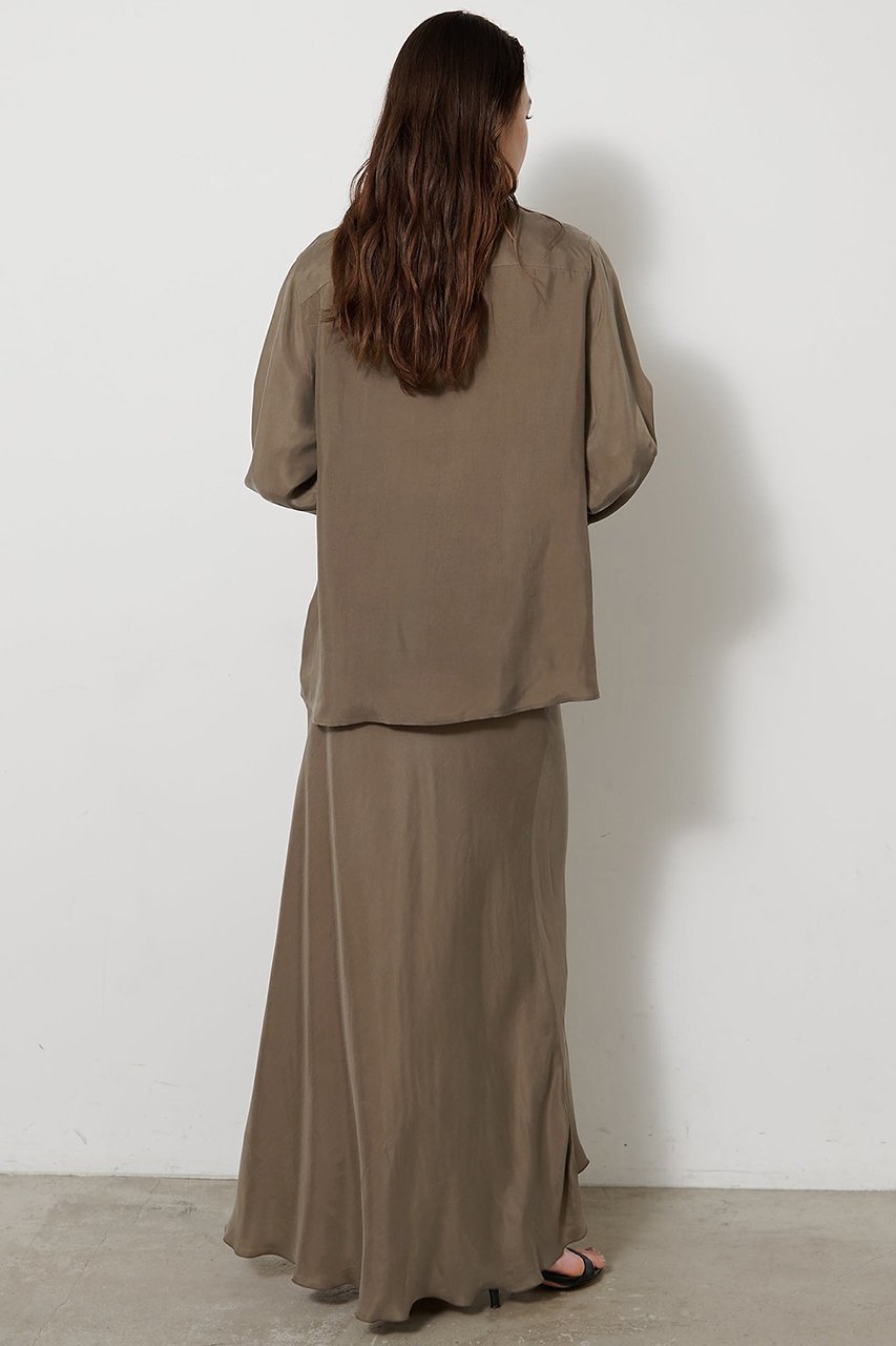 【ウィムガゼット/Whim Gazette】のキュプラフィブリルフレアスカート 人気、トレンドファッション・服の通販 founy(ファニー) 　ファッション　Fashion　レディースファッション　Fashion for Women　スカート　Skirts　Aライン・フレアスカート　A-Line & Flared Skirts　ロングスカート　Long Skirts / Maxi & Midi Skirts　おすすめ　Recommended / Our Picks　キュプラ　Cupro, Eco Fabric　セットアップ　Set-Up, Coordinated Outfit　ツイル　Twist, Twisted Detail　フレア　Flare, Flared　マーメイド　Mermaid, Fishtail Silhouette　ロング　Long, Long-Length　エレガント 上品　Elegant　新作・新入荷　New Arrivals / New In　other-4|ID: prp329100004894941 ipo3291000000036591848