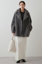 【ウィムガゼット/Whim Gazette】の【THE PAUSE】ボアダブルコート チャコールグレー|ID: prp329100004894950 ipo3291000000036592031