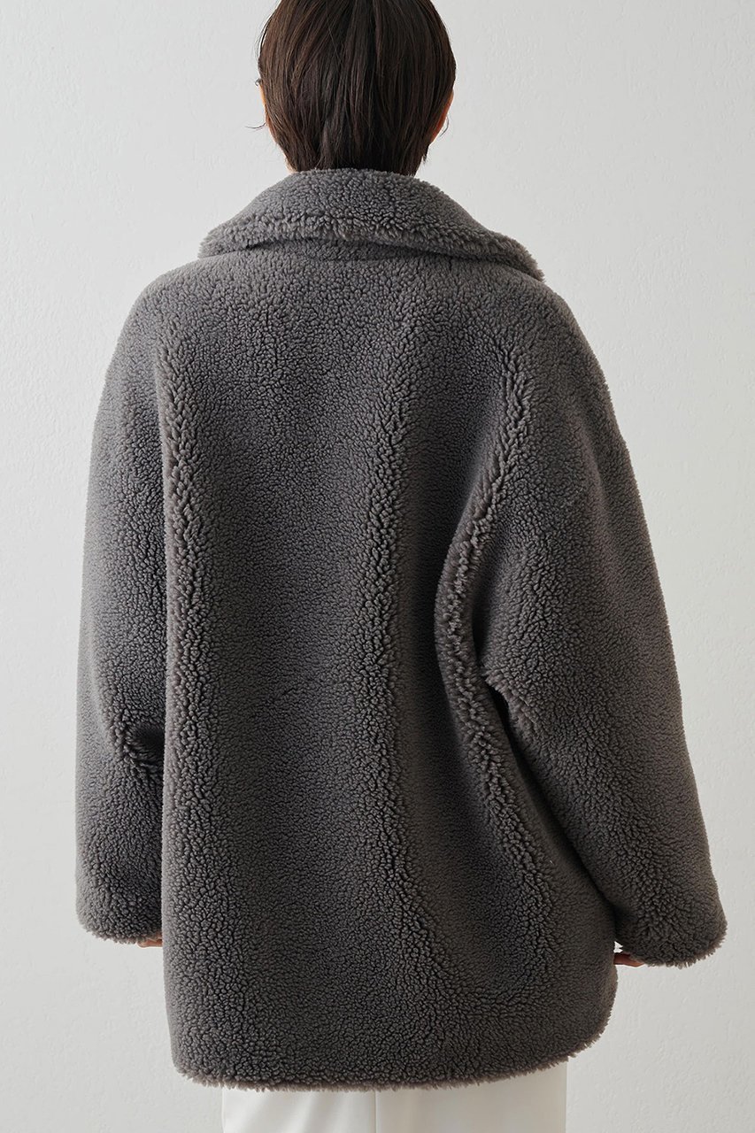 【ウィムガゼット/Whim Gazette】の【THE PAUSE】ボアダブルコート 人気、トレンドファッション・服の通販 founy(ファニー) 　ファッション　Fashion　レディースファッション　Fashion for Women　アウター　Coat / Outerwear Collection　コート・ロングコート・ピーコート　Long Coats, Peacoats & More　ショルダー　Shoulder, Shoulder Strap　ショート　Short, Short Length　ダブル　Double, Double-Breasted　ドロップ　Drop Shoulder, Dropped Style　フォルム　Silhouette, Form　ミドル　Middle Length, Mid Height　other-3|ID: prp329100004894950 ipo3291000000036592034