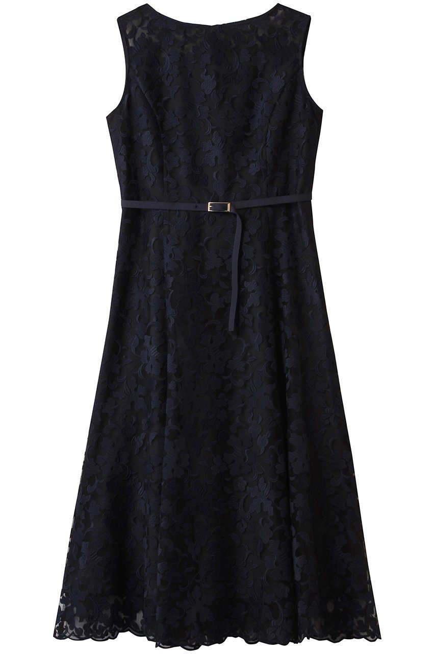 【アナイ/ANAYI】のアラベスクチュールマーメイドワンピース インテリア・キッズ・メンズ・レディースファッション・服の通販 founy(ファニー) 　ファッション　Fashion　レディースファッション　Fashion for Women　ワンピース　Dresses　チュニック　Tunic Tops & Dresses　チュニック　Tunic, Long Top　チュール　Tulip, Tulip Motif　パーティ　Party, Party Style　フィット　Fit, Slim Fit　フレア　Flare, Flared　レース　Lace, Lace Fabric　ロング　Long, Long-Length　ネイビー|ID: prp329100004894969 ipo3291000000036592271