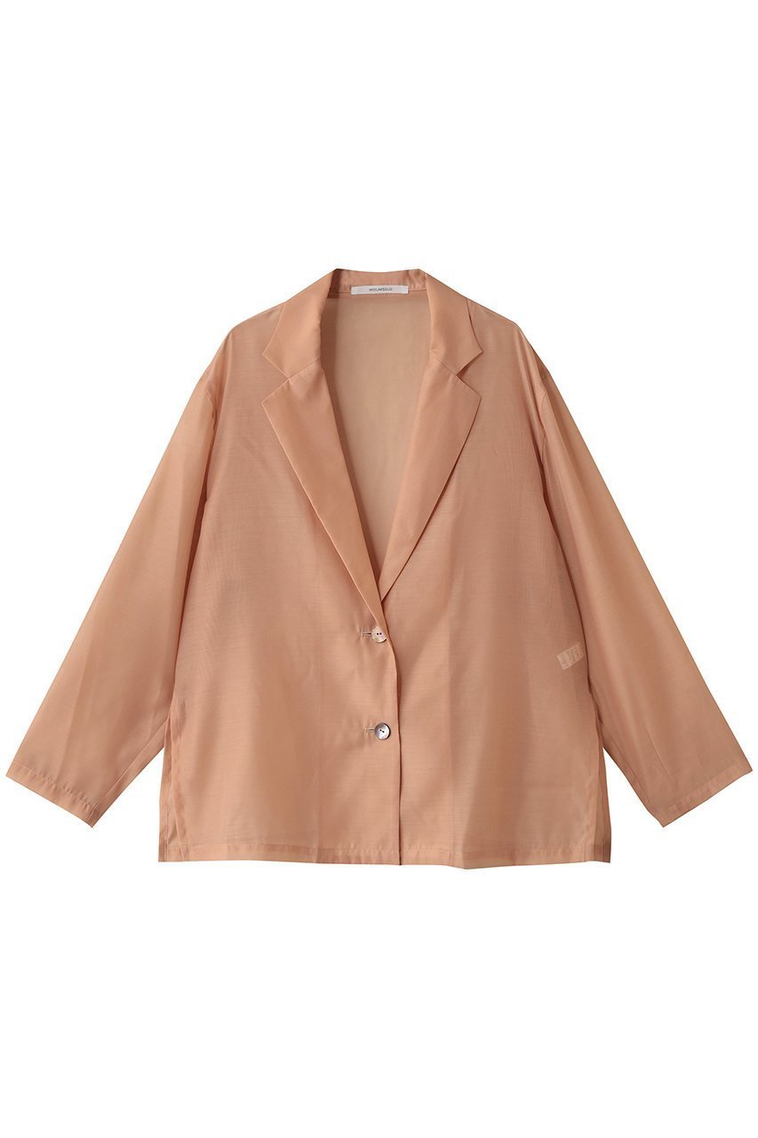 【ミディウミソリッド/MIDIUMISOLID】のシアーシャツジャケット インテリア・キッズ・メンズ・レディースファッション・服の通販 founy(ファニー) 　ファッション　Fashion　レディースファッション　Fashion for Women　アウター　Coat / Outerwear Collection　レディースジャケット・軽アウター　Jackets　オーガンジー　Organza Fabric　シンプル　Simple, Minimal　ジャケット　Jacket, Outerwear　スリット　Slit, Slit Detail　エレガント 上品　Elegant　orange|ID: prp329100004894974 ipo3291000000036592332