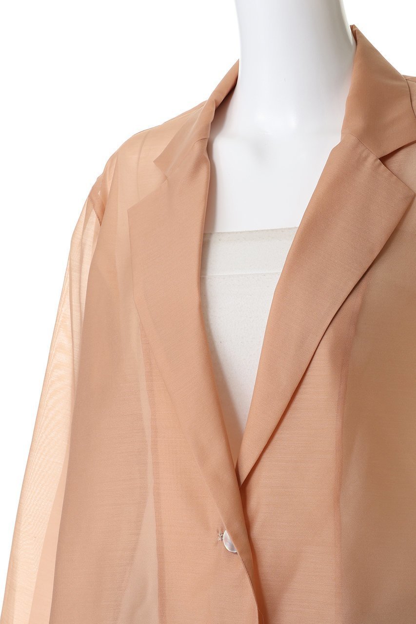 【ミディウミソリッド/MIDIUMISOLID】のシアーシャツジャケット 人気、トレンドファッション・服の通販 founy(ファニー) 　ファッション　Fashion　レディースファッション　Fashion for Women　アウター　Coat / Outerwear Collection　レディースジャケット・軽アウター　Jackets　オーガンジー　Organza Fabric　シンプル　Simple, Minimal　ジャケット　Jacket, Outerwear　スリット　Slit, Slit Detail　エレガント 上品　Elegant　other-5|ID: prp329100004894974 ipo3291000000036592342