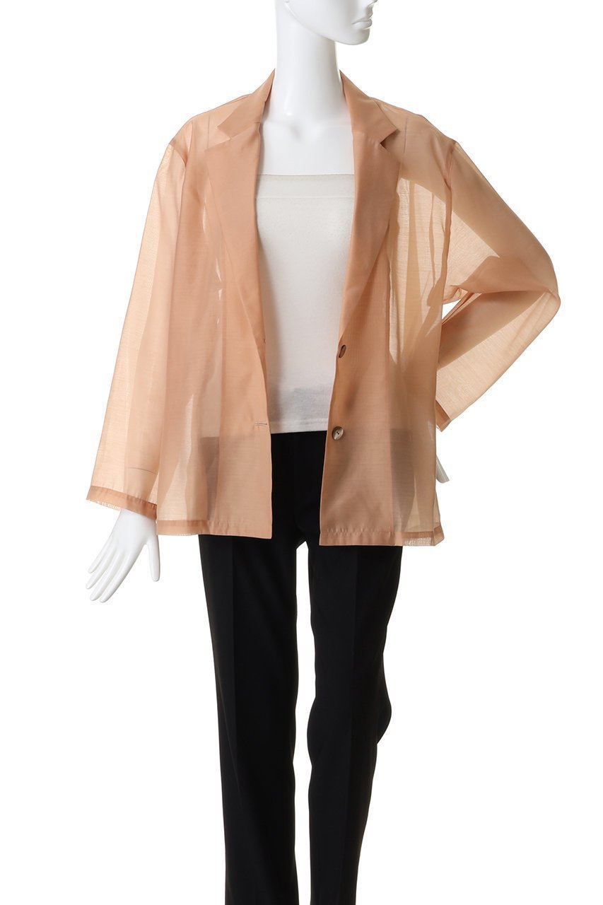 【ミディウミソリッド/MIDIUMISOLID】のシアーシャツジャケット 人気、トレンドファッション・服の通販 founy(ファニー) 　ファッション　Fashion　レディースファッション　Fashion for Women　アウター　Coat / Outerwear Collection　レディースジャケット・軽アウター　Jackets　オーガンジー　Organza Fabric　シンプル　Simple, Minimal　ジャケット　Jacket, Outerwear　スリット　Slit, Slit Detail　エレガント 上品　Elegant　other-7|ID: prp329100004894974 ipo3291000000036592347